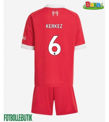 Liverpool Milos Kerkez #6 Hemmaställ Barn 2025-26 Kortärmad (+ Korta byxor)